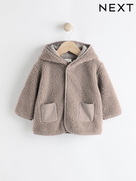 Mink Brown Cosy Borg Fleece Baby Jacket (656935) | €10 - €10.50