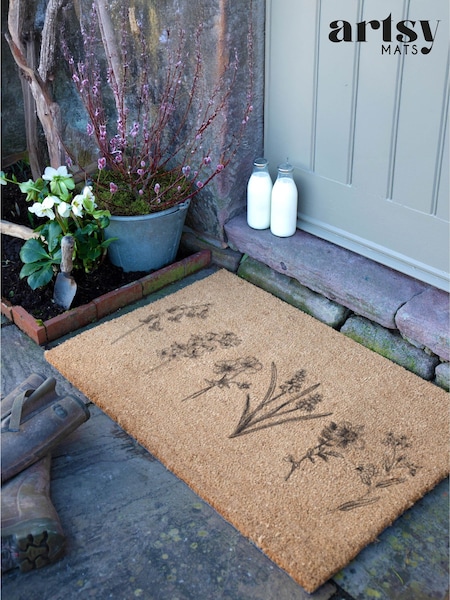 Artsy Mats Wild Flowers Coir Doormat