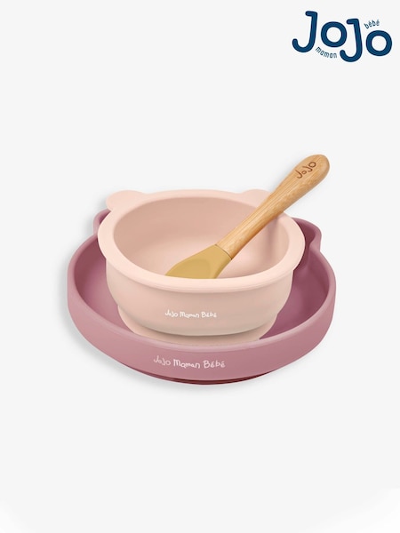 JoJo Maman Bébé Pink My First Silicone Mealtime Bear Set (657107) | €32.50