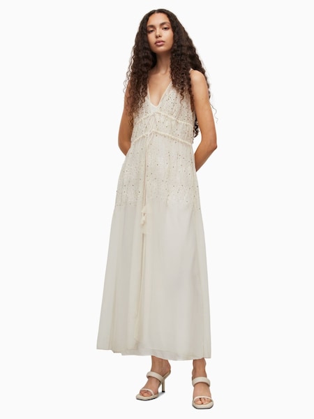 AllSaints White Embroidered Robyn Dress (658189) | €128