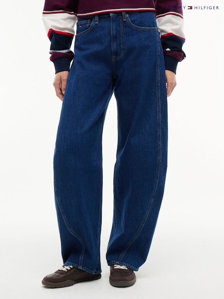 Niebieski - Luźne dżinsy Tommy Hilfiger Ella z wysokim stanem i obszernymi nogawkami