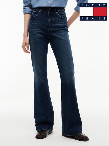 Blue - Tommy Jeans Sylvia High Rise Bootcut Faded Jeans