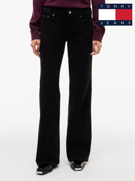 Black - Tommy Jeans Low Rise Bootcut Corduroy Jeans