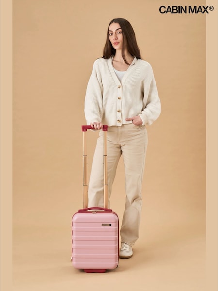 Light Pink - Cabin Max Anode Twin Wheel Underseat Case Luggage