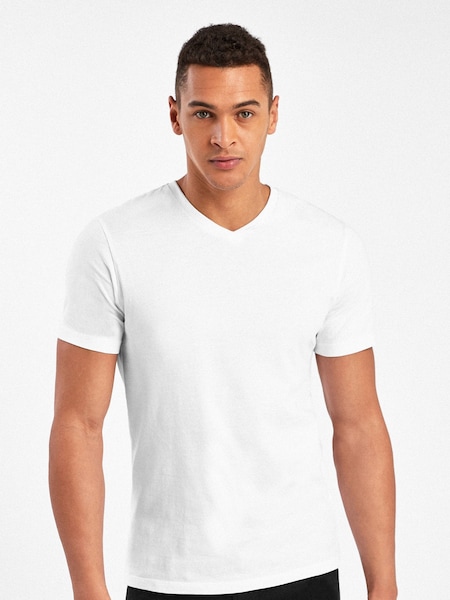 White Slim Fit Essential V-Neck T-Shirt (658716) | €9