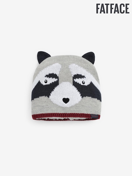 FatFace Grey Raccoon Beanie Hat (658822) | €7