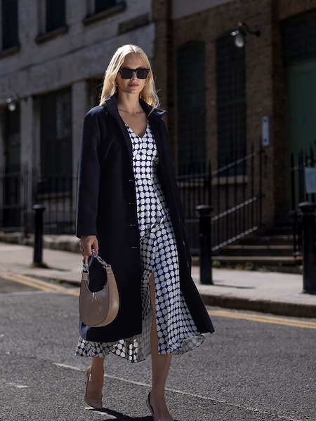 Closet London Button up Long Coat With Tie & Pockets (658979) | 394 LEI