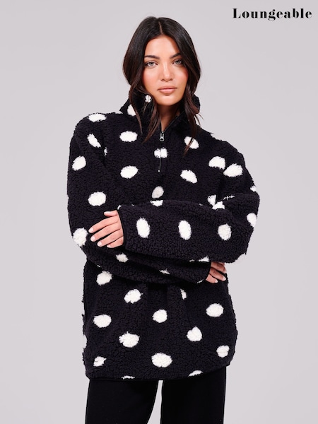 Lunares negros - Jersey Loungeable Borg Quarter Zip