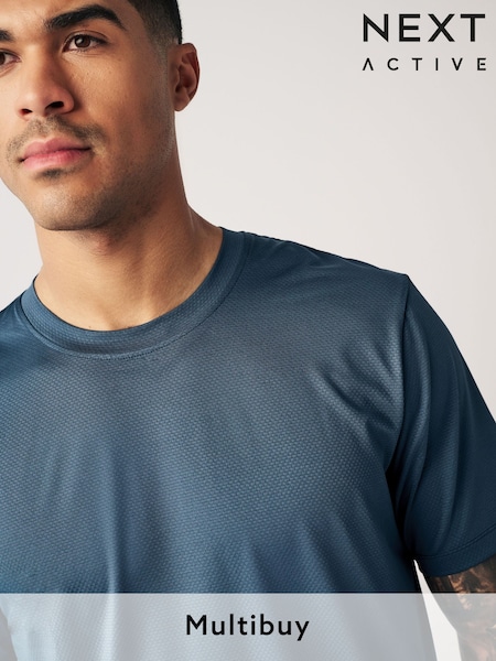 Blue Active Gym Texture Training T-Shirt (659013) | €16