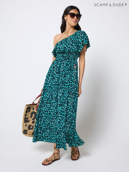Verde - Scamp & Dude Jaguar One Shoulder Midi Dress