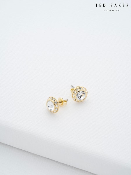 Ted Baker Gold Tone SOLETIA: Solitaire Sparkle Crystal Stud Earrings (659081) | €54
