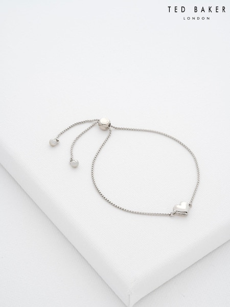 Ted Baker Silver Tone SARSAH: Crystal Sparkle Heart Adjustable Bracelet (659123) | €44