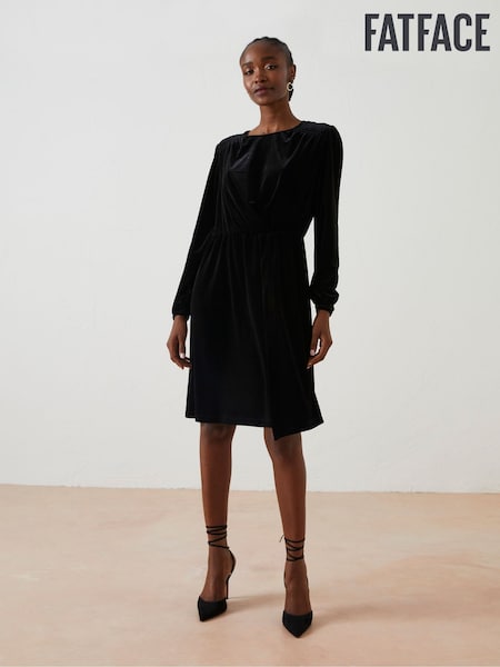 Черный - FatFace Annie Velvet Dress (659207) | €26
