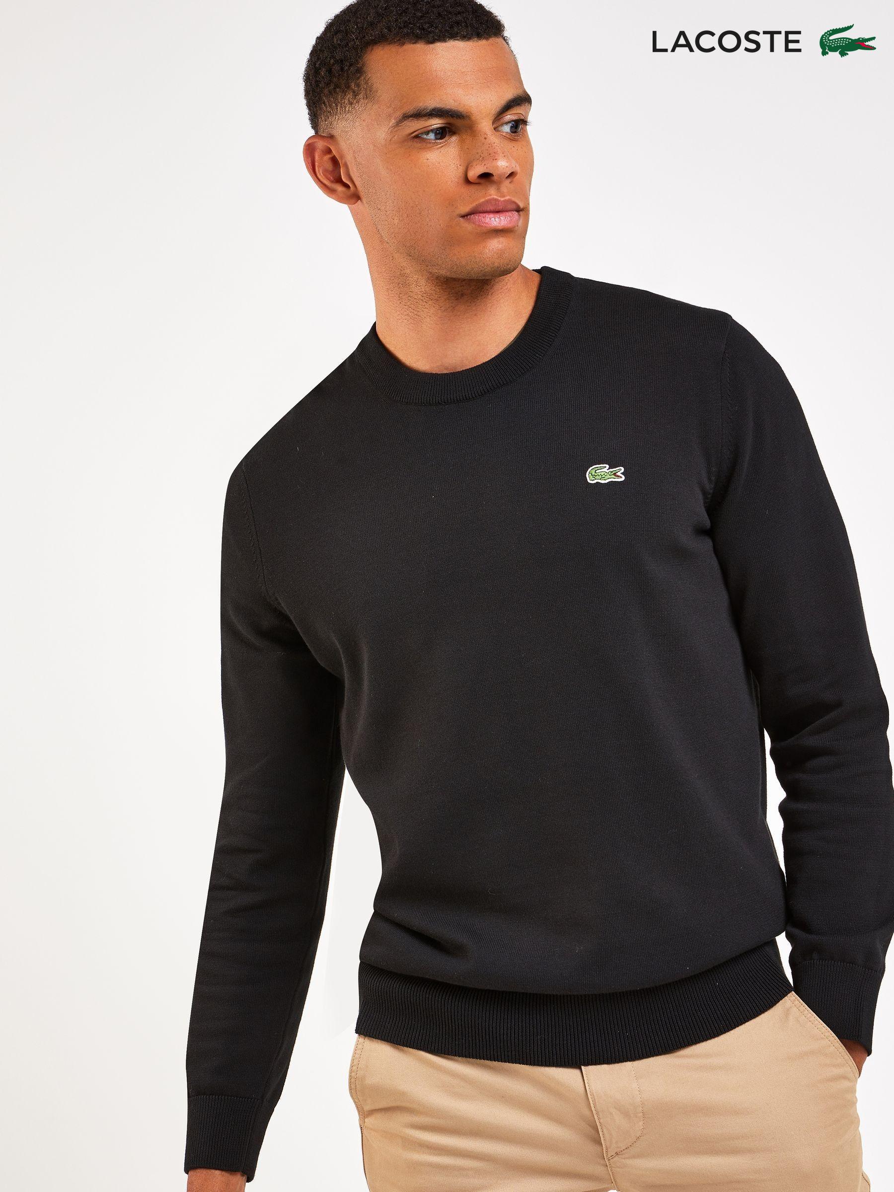 Jumpers Lacoste Grey Plain Essentials Knitwear Next Luxembourg