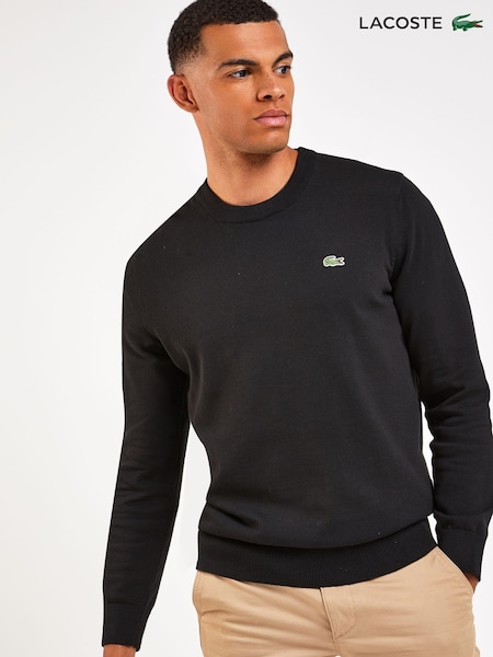 Musta - Lacoste 100% Cotton Crew Neck Sweater (659278) | €173