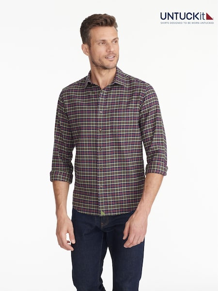UNTUCKit Blue Flannel Regular Fit Thelander Shirt (659316) | €38