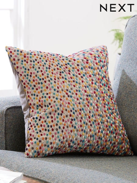 Multi Cut Velvet Spot 43 x 43cm Cushion (659368) | 123 QAR
