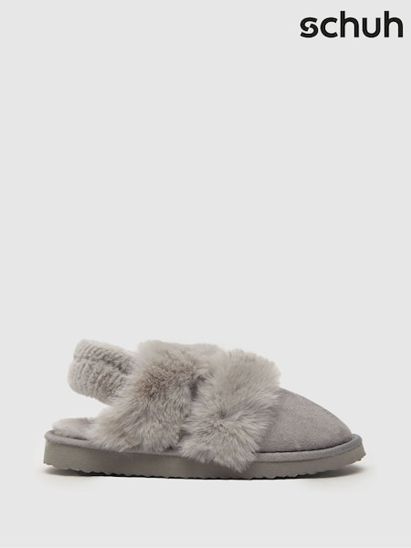 Schuh Grey Harper Faux Fur Mules (659524) | €32