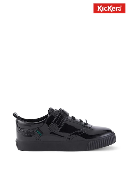 Kickers Black Junior Tovni Brogue Patent Leather Shoes (659588) | €31