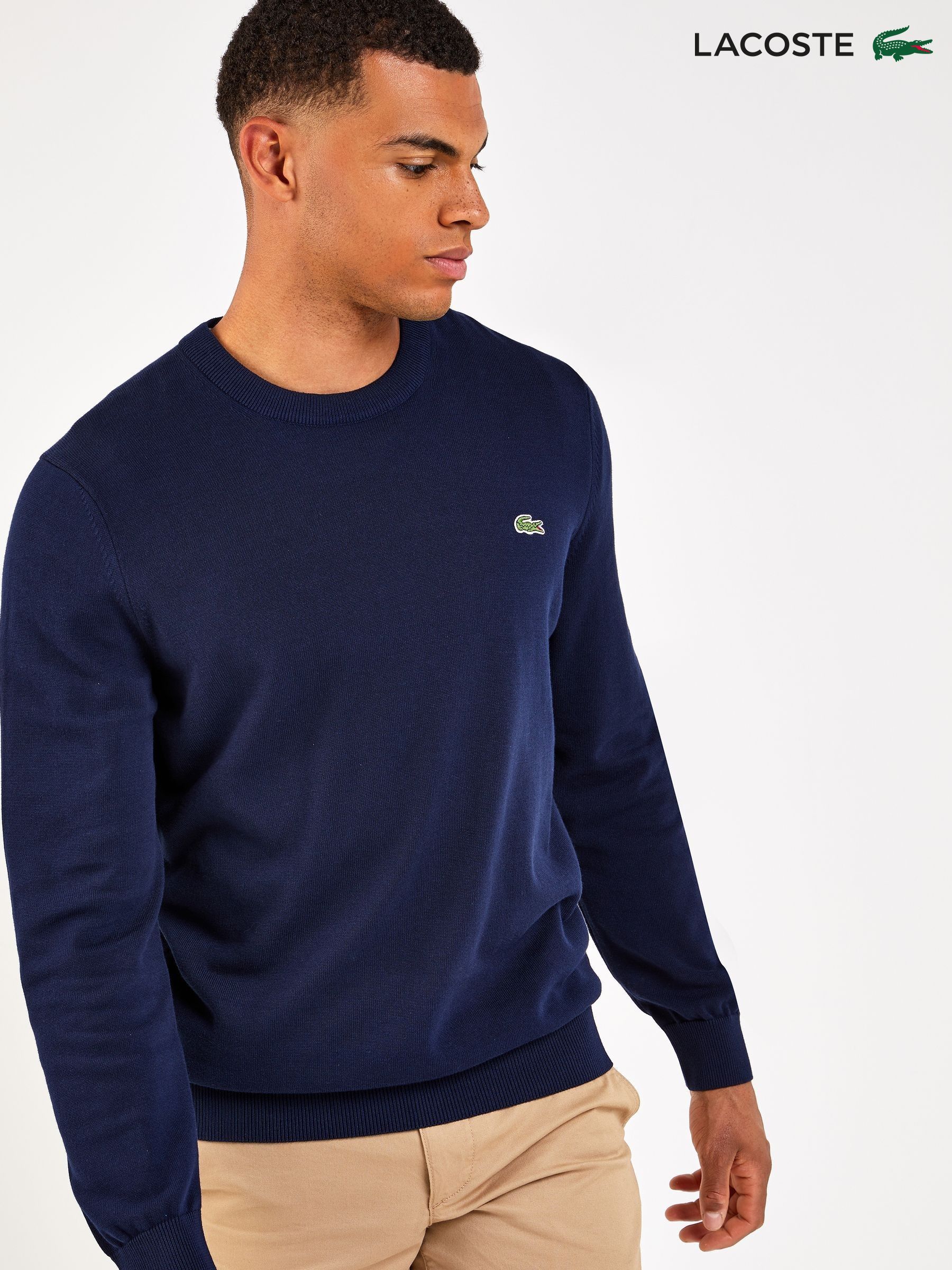 Navy blue lacoste jumper best sale