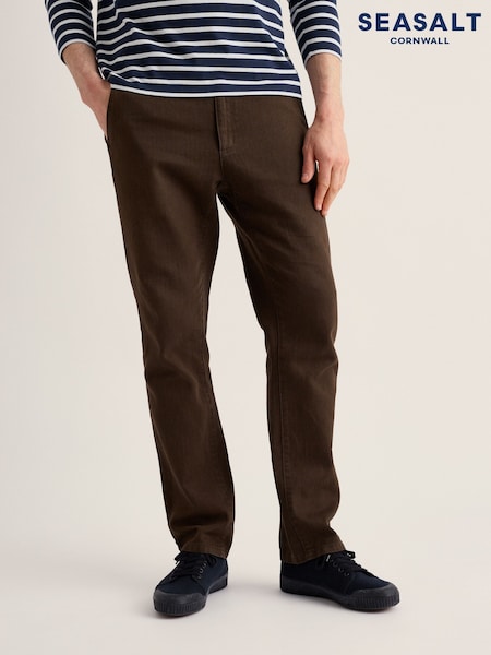 Brown - Regular Seasalt Cornwall Tollgate Slim Trousers
