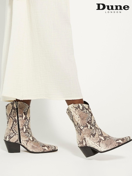 Dune London Pardner 2 Zip Up Western Boots (661090) | 668 LEI