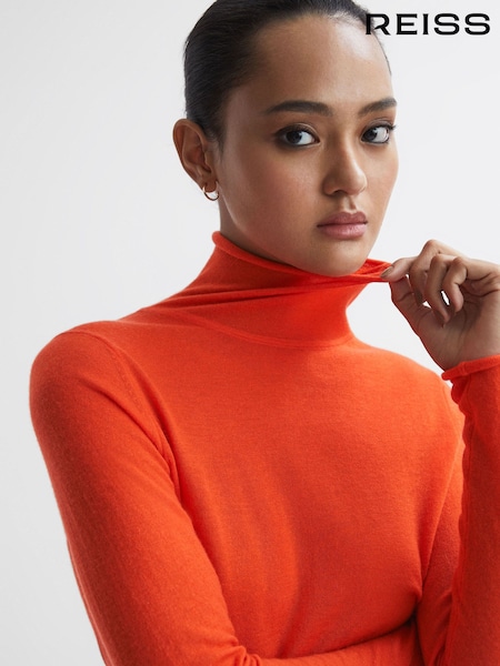 Reiss Orange Emma Wool-Cashmere Roll Neck Top (661107) | €217