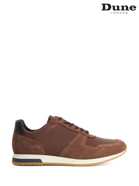 Brown - Wide Fit Dune London Trusting Trainers