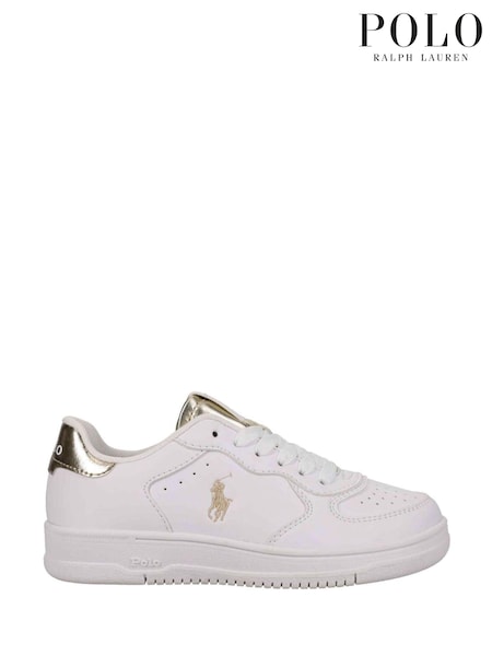 Alb/Auriu - Pantofi de sport Ralph Lauren Kids Masters Court (661300) | 354 LEI