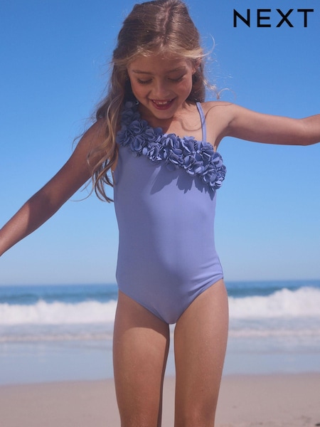Blau - One-Shoulder Corsage Swimsuit (3-16yrs) (661522) | 14 € - 18 €
