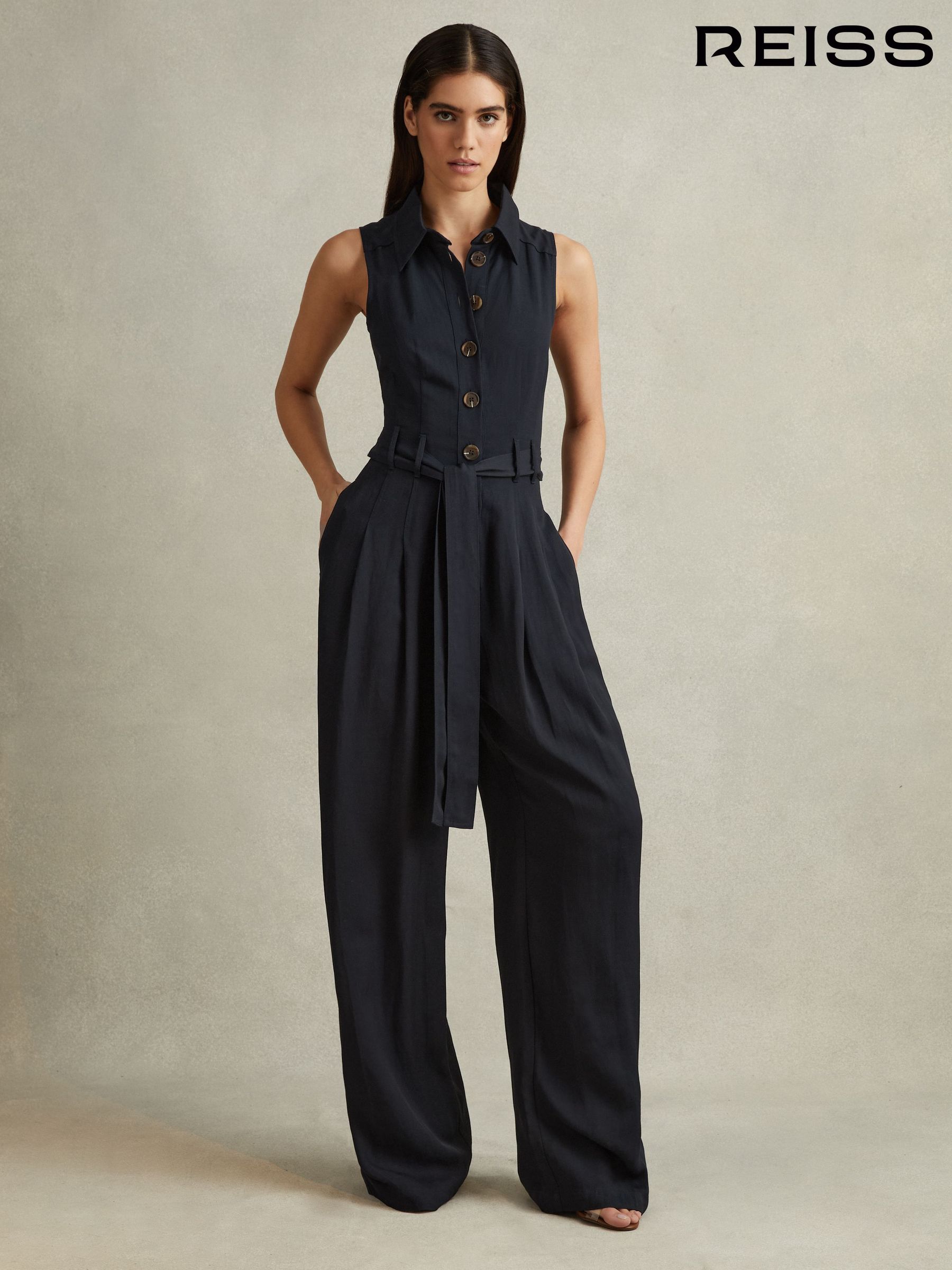 Reiss navy jumpsuit deals