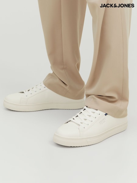 JACK & JONES White Leather Smart Trainers (662238) | R$ 495