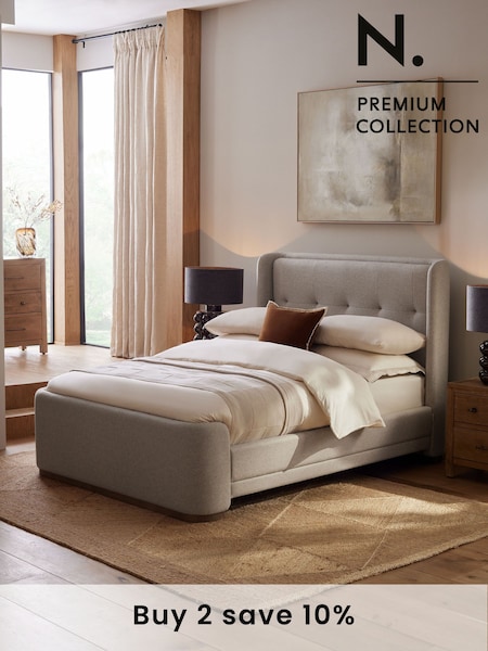Wool Blend Stone N. Premium Chandler Upholstered Bed Frame (662302) | €975 - €1,100