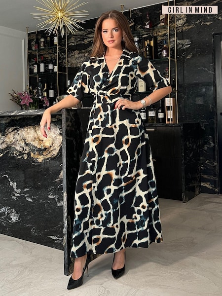 Girl In Mind Black Piper Wrap Maxi Dress (662635) | € 35
