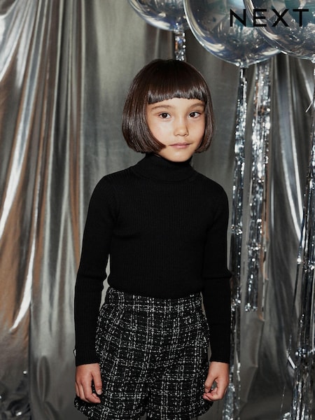 Monochrome Mono Boucle Shorts & Tights Set (3-16yrs) (662942) | AED88 - AED98