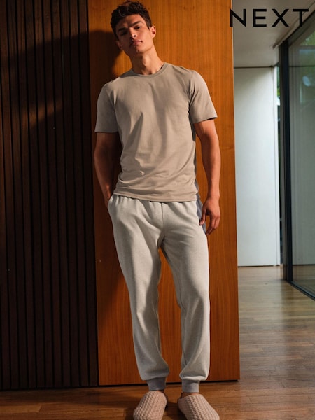 Neutral/Grey Textured Pyjama Set (663190) | €21