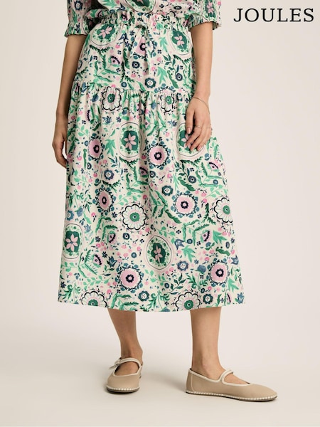 Joules Elle Pink & Green Co-Ord Midi Skirt (663526) | €34.50