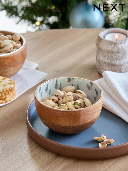 Mango Wood Christmas Tree Nibble Bowl (663659) | €6