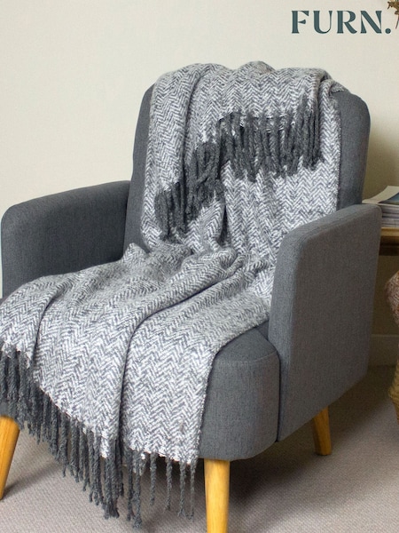 furn. Grey Weaver Throw (663721) | €48