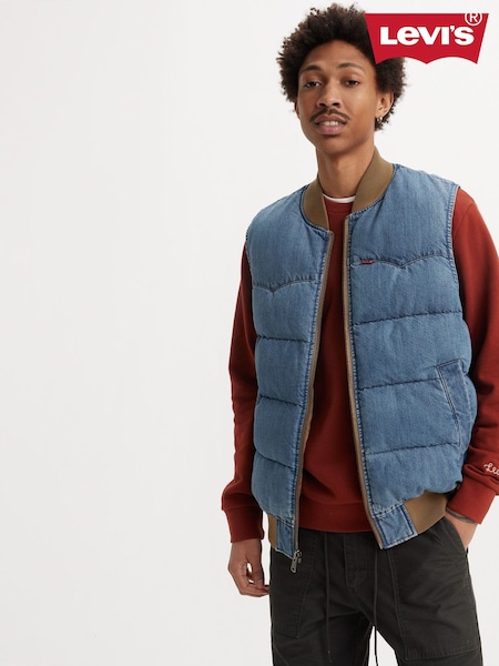 Levi's® Slightly Sidetracked Western Super Puffer 100% Cotton Vest (663736) | €112