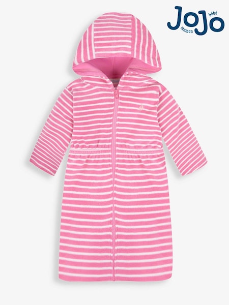 JoJo Maman Bébé Pink Towelling Zip-Up Dress (663804) | €38