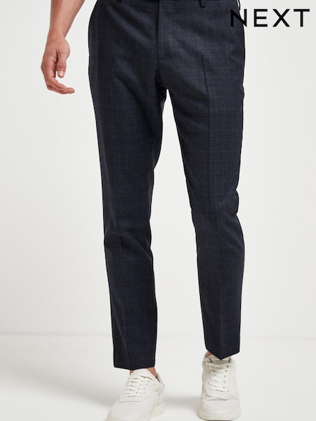 Темно-синий - Брюки - Signature Check Slim Fit Suit: Jacket (663945) | €18