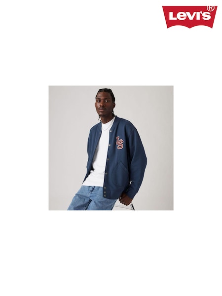 Levi's® Navy Monogram Bomber 100% Cotton Jacket (663976) | €49