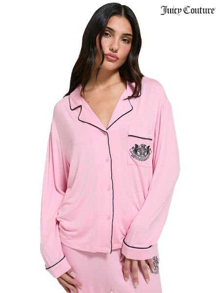 Pink - Juicy Couture Dog Crest Jersey Pyjamas Set