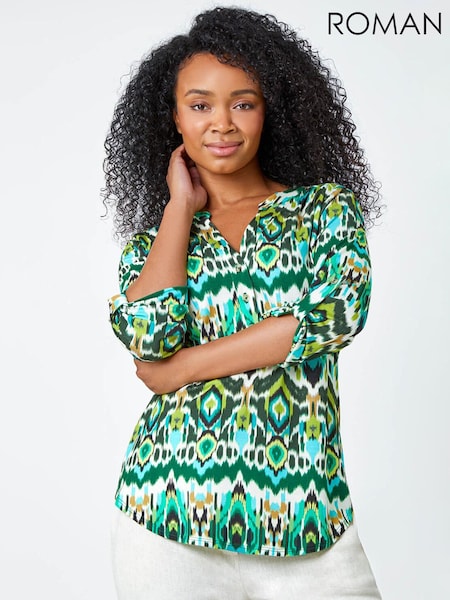 Roman Button Detail Blouse (664393) | 238 LEI