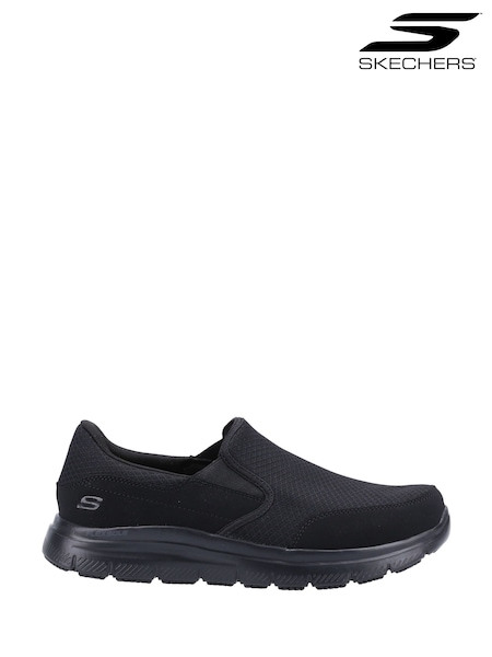 Black - Regular Skechers Flex Advantage Wide Mcallen Sr Occupational Shoes