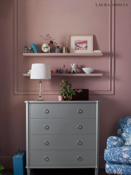 Laura Ashley Pale Charcoal Henshaw Two+Three Drawers Chest (665218) | €1,197
