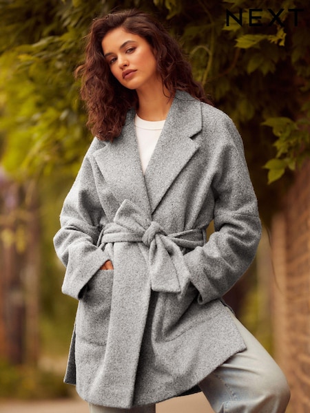 Grey Belted Coatigan (665350) | €24