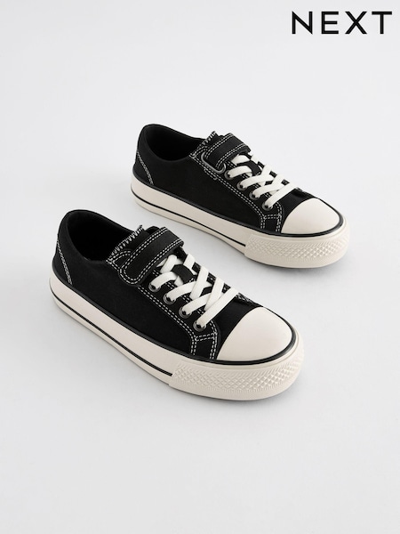 Black 1 Strap Elastic Lace Trainers (665360) | € 10 - € 14