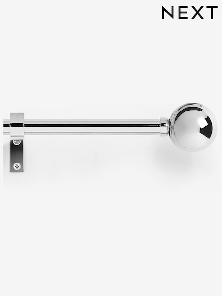 Chrome Ball Finial Extendable Curtain 19mm Pole Kit (665580) | €23.50 - €36